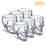 6 Vasos en Forma de Calavera