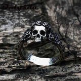 Anillo Craneo Floral
