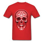 Camiseta Calavera Estampada Rojo