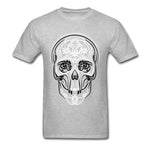 Camiseta Calavera Estampada Gris