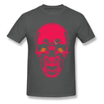 Camiseta Calavera Roja Gris Oscuro