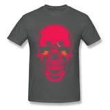 Camiseta Calavera Roja Gris Oscuro