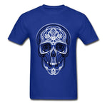 Camiseta Calavera Estampada Azul