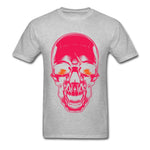 Camiseta Calavera Roja Gris