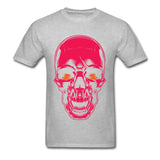 Camiseta Calavera Roja Gris