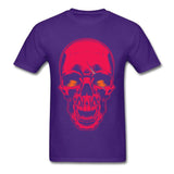 Camiseta Calavera Roja Morado
