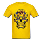 Camiseta Chica Calavera Mexicana Amarillo