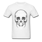 Camiseta Calavera Estampada Blanco