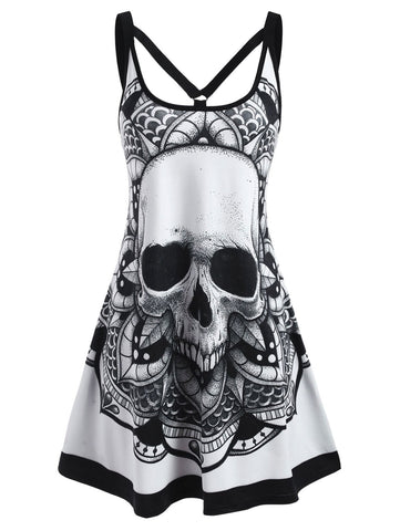 Vestido Blanco Calavera