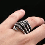 Anillo Calavera Forma Mano Dedo