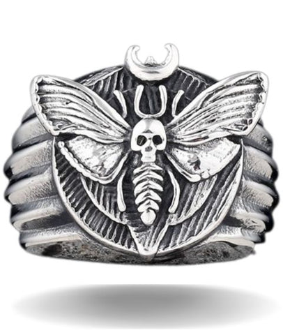 Anillo Calavera Mariposa