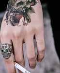 Anillo Calavera Mexicano Mano