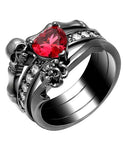 Anillo Calavera Mujer Negro