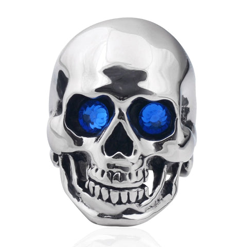 Anillo Calavera Safiro
