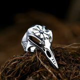 Anillo Cráneo de Cuervo Vikingo