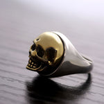 Anillo Skull Plata y Oro