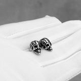 Aretes Calavera Acero