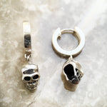 Aretes de Calavera Plata de Ley
