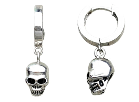 Aretes de Calavera Plata