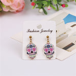 Aretes Dia de Muertos Calavera Mexicana para Mujer