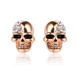 Aretes Skull Acero Roso