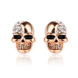 Aretes Skull Acero Roso