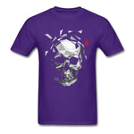 Camiseta Bordado Calavera Morado