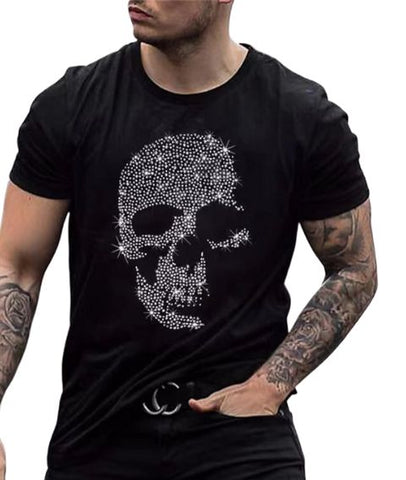 Camiseta Calavera Brillantes Hombre