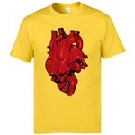 Camiseta Calavera Corazon Amarillo