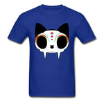 Camiseta Calavera Gato Azul