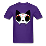 Camiseta Calavera Gato Morado