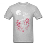 Camiseta Calavera y Rosas Gris