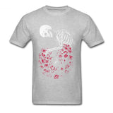 Camiseta Calavera y Rosas Gris