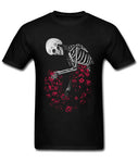 Camiseta Calavera y Rosas Negro