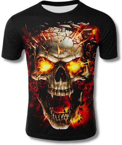 Camiseta de Calavera de Fuego