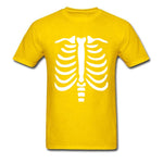 Camiseta Esqueleto Hombre Amarillo