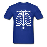 Camiseta Esqueleto Hombre Azul Oscuro