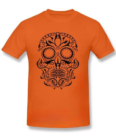 Camiseta Naranja Calavera