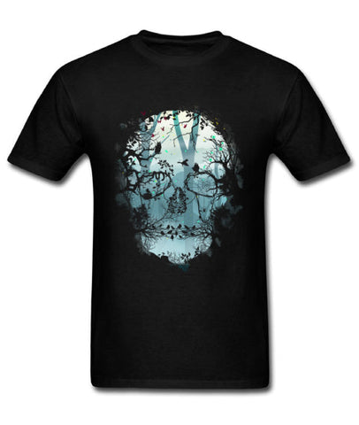 Camiseta Negra Calavera Hombre