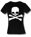 Camiseta Negra Calavera Mujer