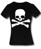 Camiseta Negra Calavera Mujer