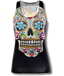 Camiseta Tirantes Calavera Mexicana Mujer