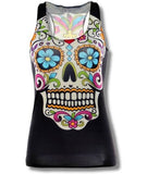 Camiseta Tirantes Calavera Mexicana Mujer