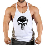 Camisetas Tirantes Calavera Hombre Blanca