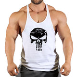 Camisetas Tirantes Calavera Hombre Blanca