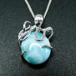 Collar Pulpo Azul de Plata