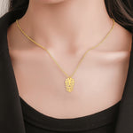 Collar Skull Oro Mujer