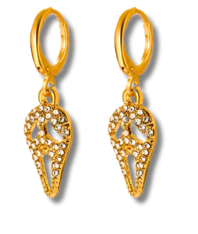 Cráneos Aretes de Oro