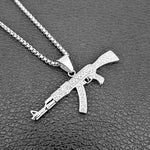Collar de Narco Arma con Diamantes 