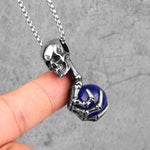Dije Calavera Cristal Azul
